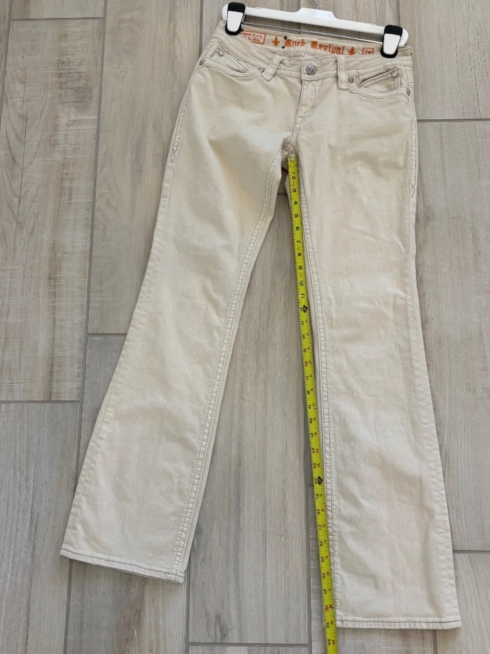 ✧ Y2K Rock Revival Low Rise Bootcut Jeans ✧Size 29, ivory - Picture 15 of 15
